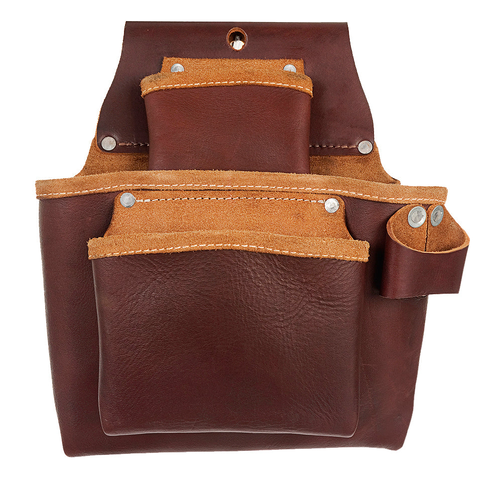 HILASON Leather Tool Bag Construction Handyman Farmers Organizer Storage Bags For Men Electrician Tools Home & Wood Work