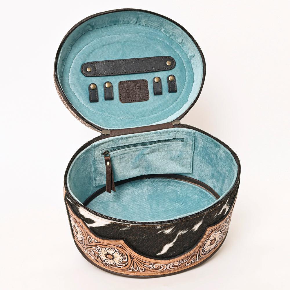 American Darling Hand-Tooled Hair-On Genuine Leather Bag