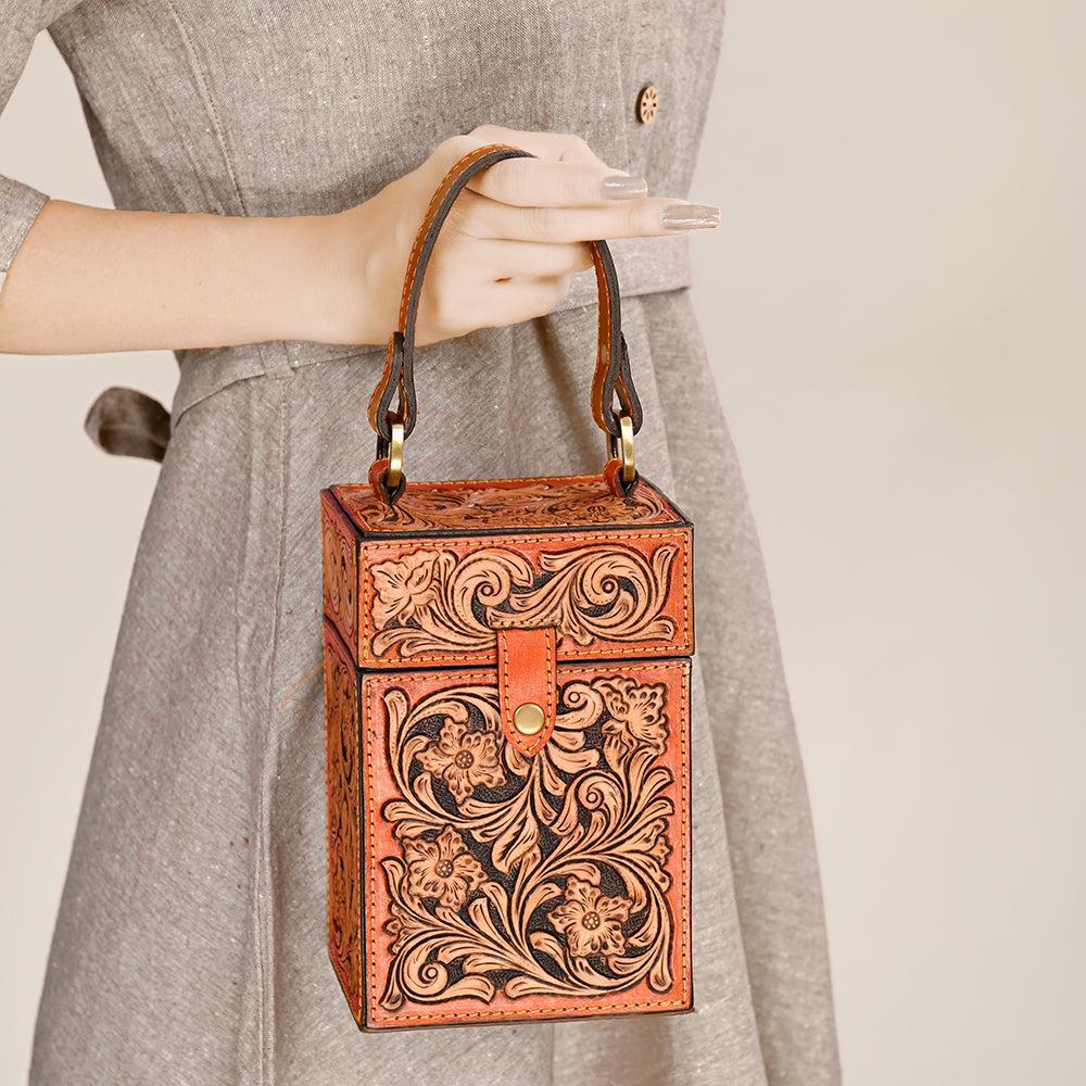 American Darling Hand-Tooled Genuine Leather Bag
