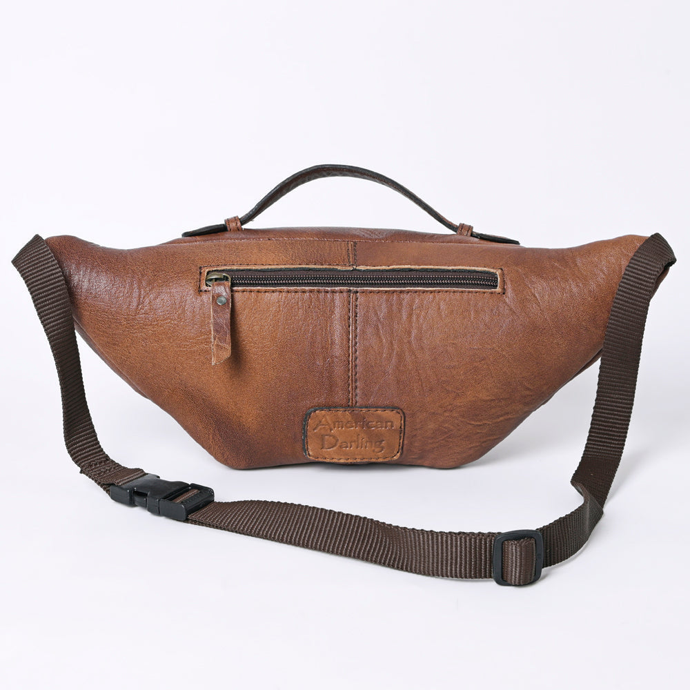 American Darling Hand-Tooled Leather Fanny Pack