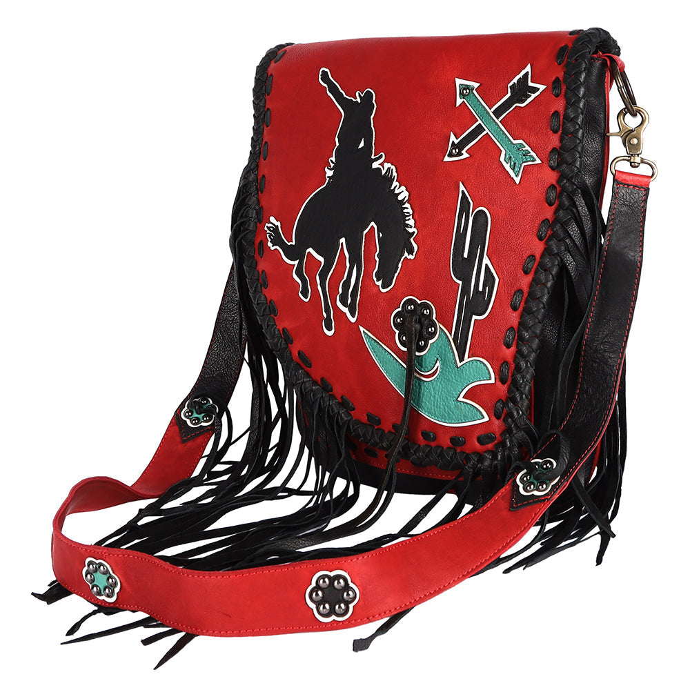 American Darling Hand-Tooled Genuine Leather Bag
