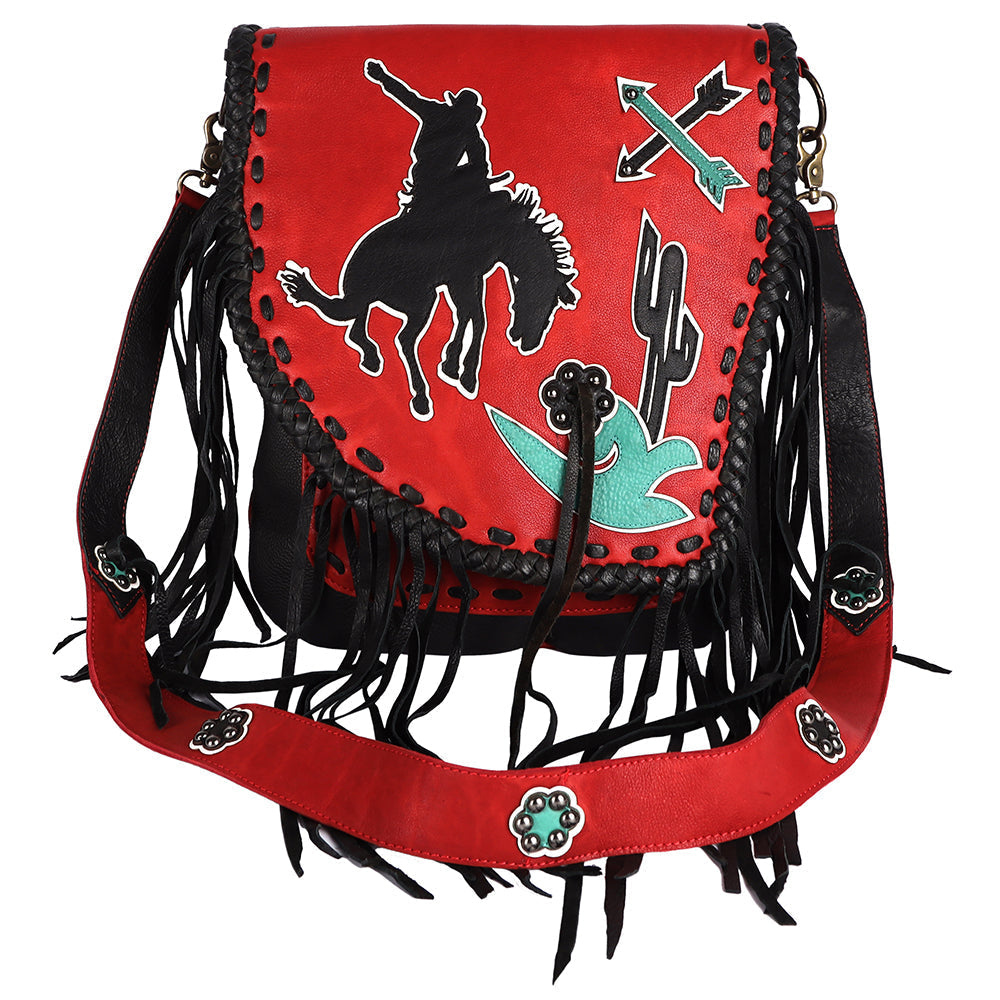 American Darling Hand-Tooled Genuine Leather Bag