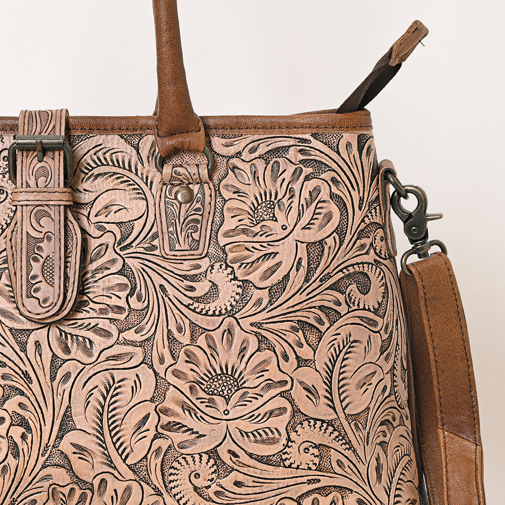 American Darling Hand-Tooled Leather Tote