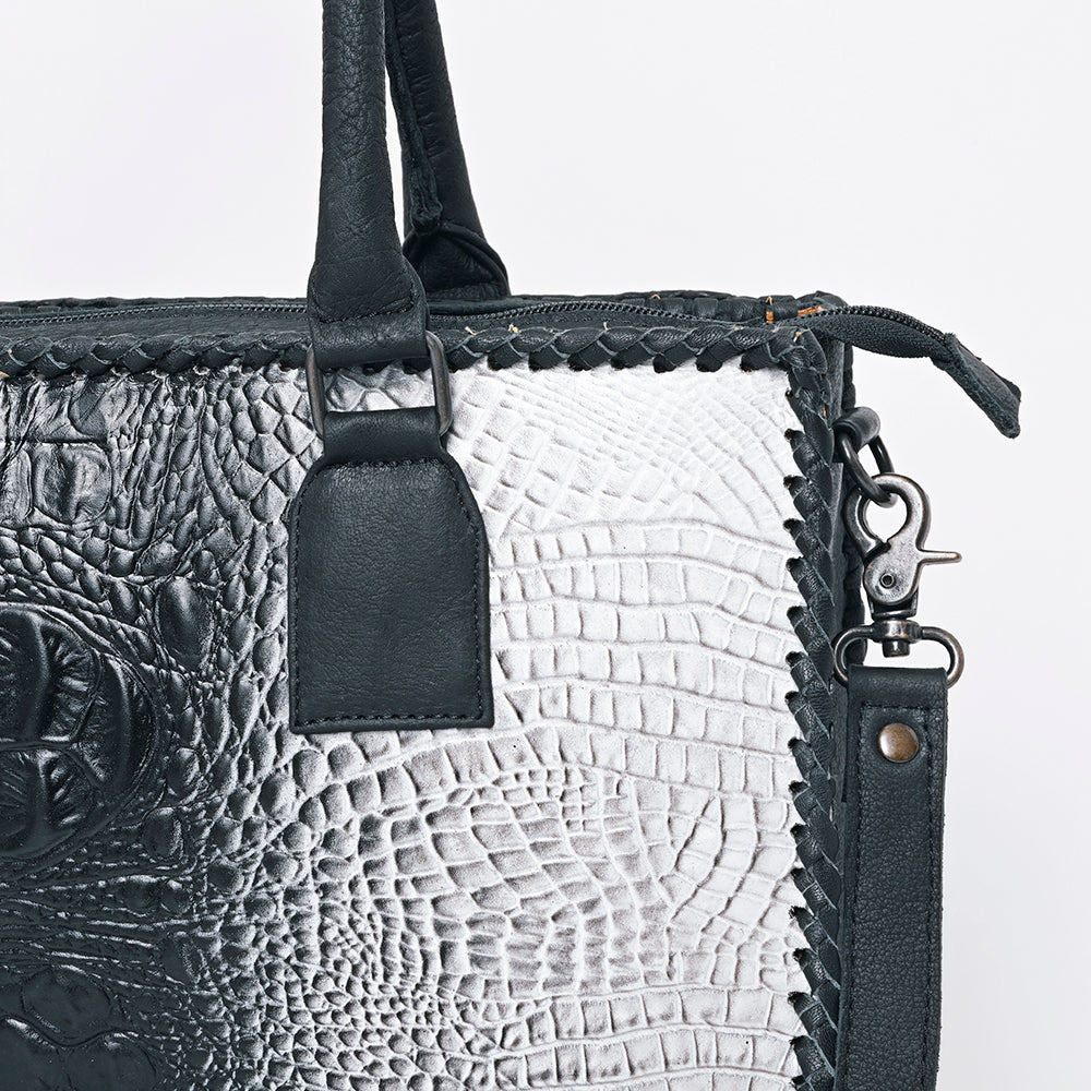 American Darling Crocodile Embossed Genuine Leather Bag
