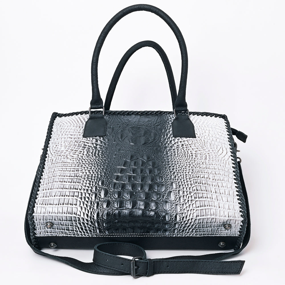 American Darling Crocodile Embossed Genuine Leather Bag