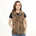 Genuine Vintage leather Women shirt jacket dress