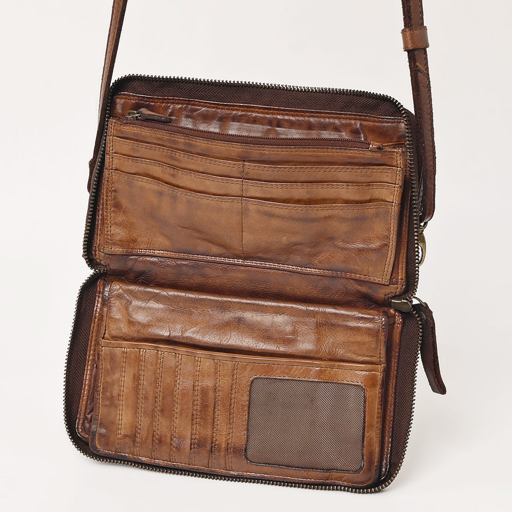Spaghetti Western Wallet Vintage Handmade Drum Dyed Genuine European Cowhide Leather