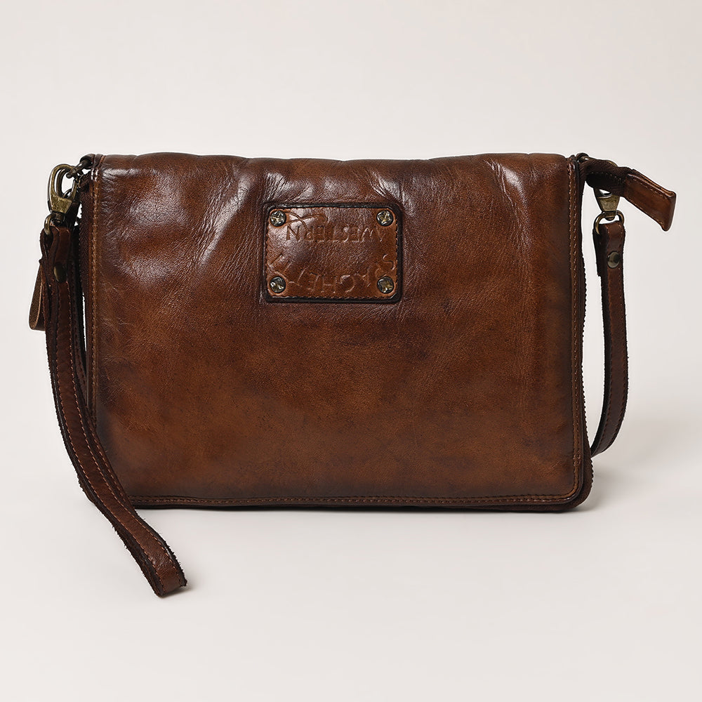 Spaghetti Western Organiser Vintage Handmade Drum Dyed Genuine European Cowhide Leather