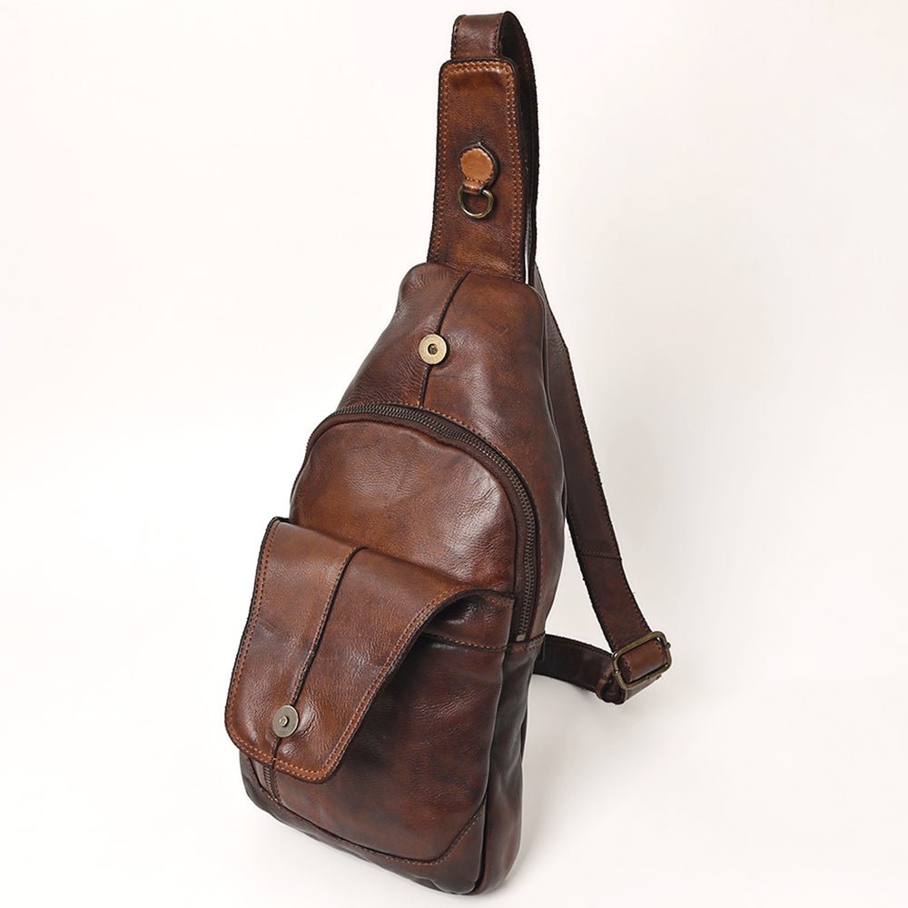 Full Grain Leather Sling Bag - – Hilason