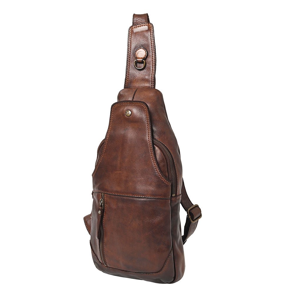Full Grain Leather Sling Bag - – Hilason