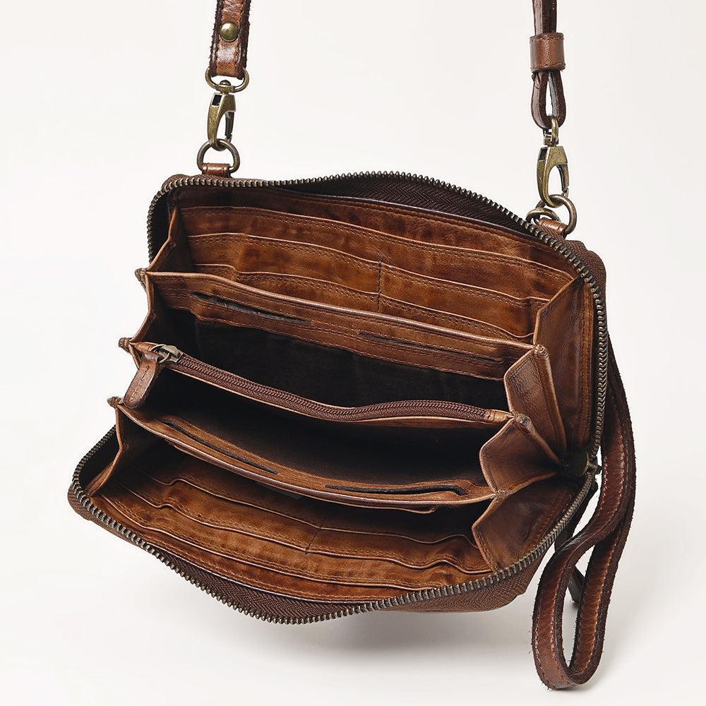 Spaghetti Western Wallet Vintage Handmade Drum Dyed Genuine European Cowhide Leather