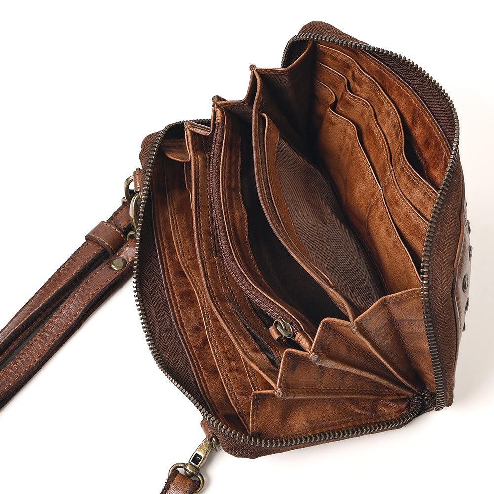 Spaghetti Western Wallet Vintage Handmade Drum Dyed Genuine European Cowhide Leather