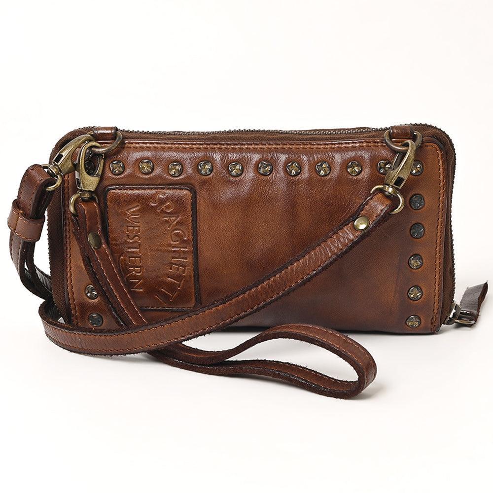 Spaghetti Western Wallet Vintage Handmade Drum Dyed Genuine European Cowhide Leather