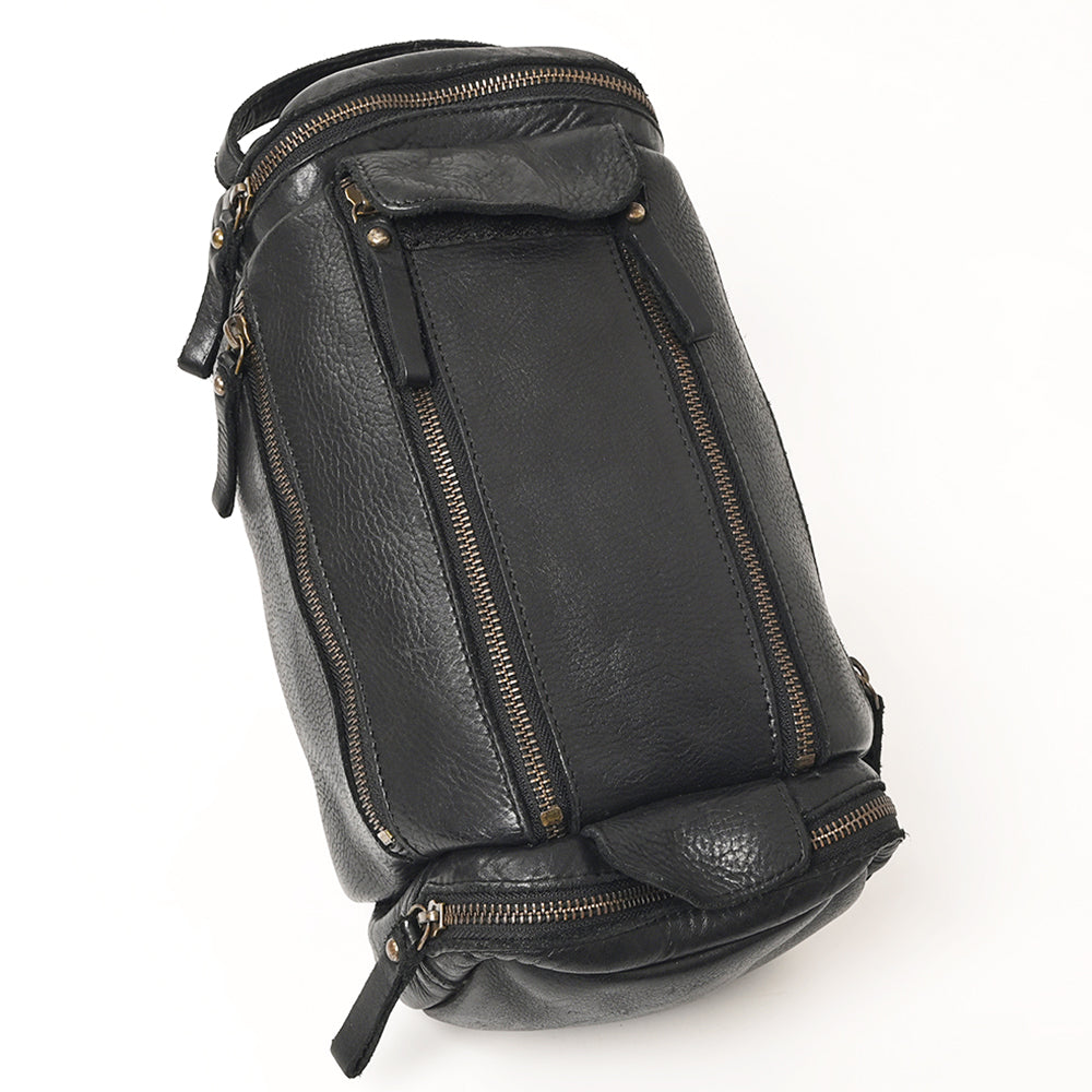 Spaghetti Western Duffel Vintage Handmade Drum Dyed Genuine European Cowhide Leather