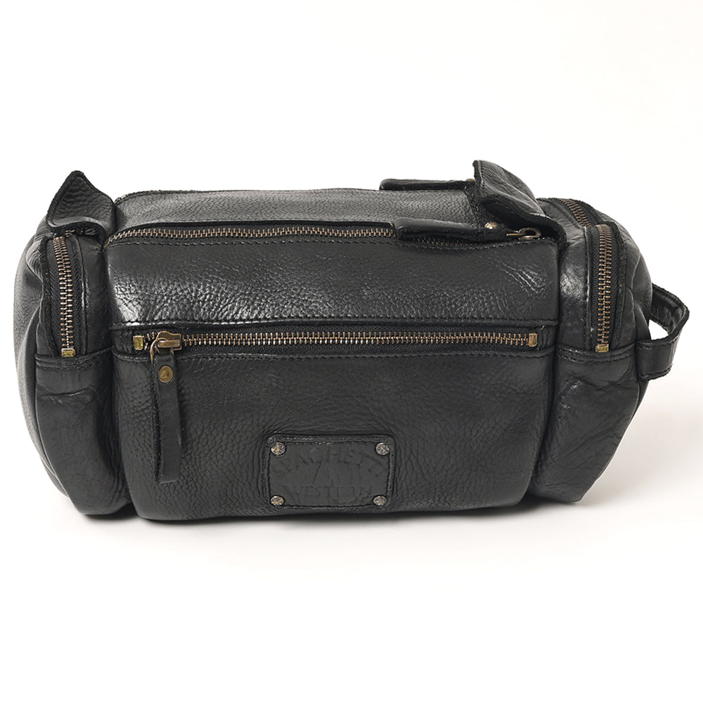 Spaghetti Western Duffel Vintage Handmade Drum Dyed Genuine European Cowhide Leather