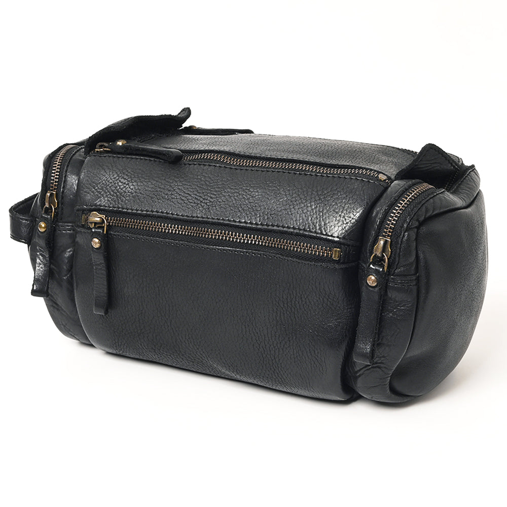 Spaghetti Western Duffel Vintage Handmade Drum Dyed Genuine European Cowhide Leather