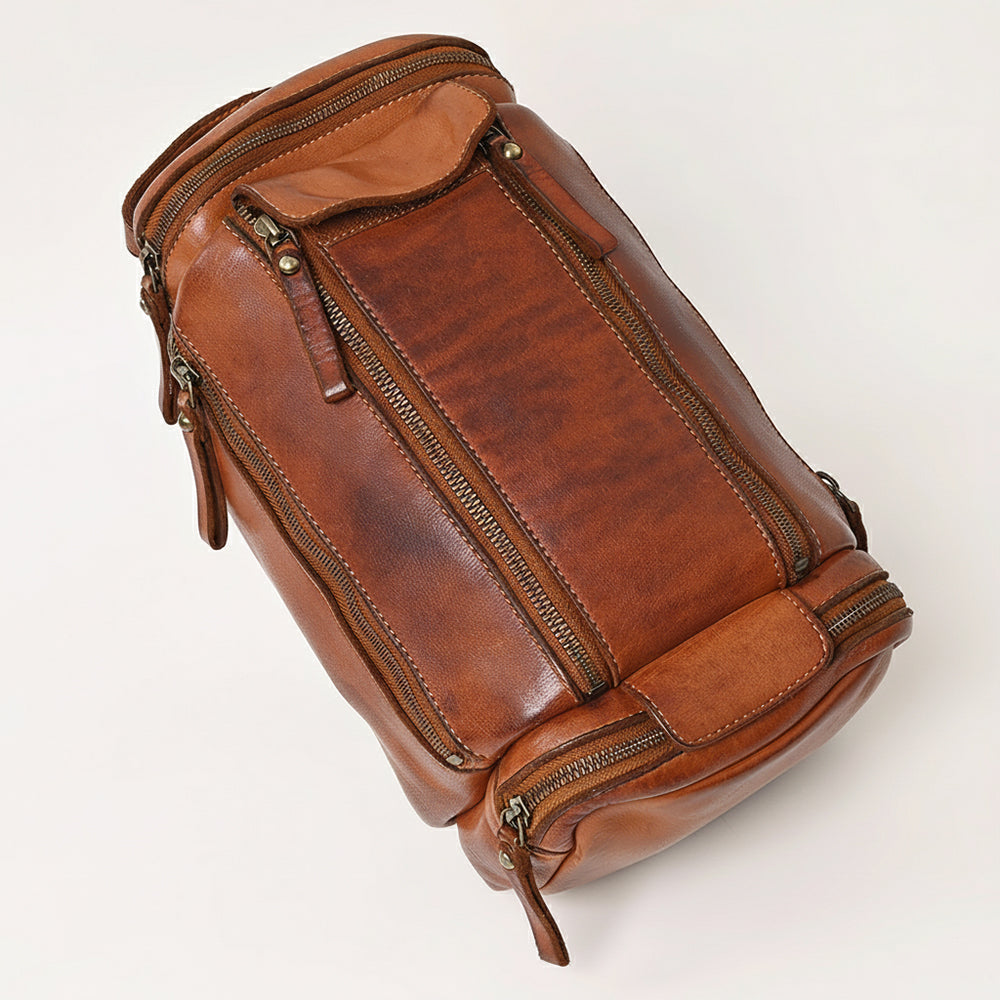 Spaghetti Western Swc400Cg Duffel Vintage Handmade Drum Dyed Genuine European Cowhide Leather Women Bag Western Handbag Purse