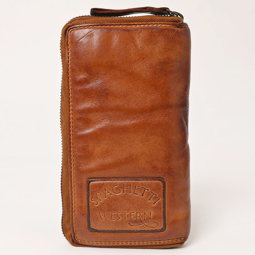 Spaghetti Western Wallet Vintage Handmade Drum Dyed Genuine European Cowhide Leather