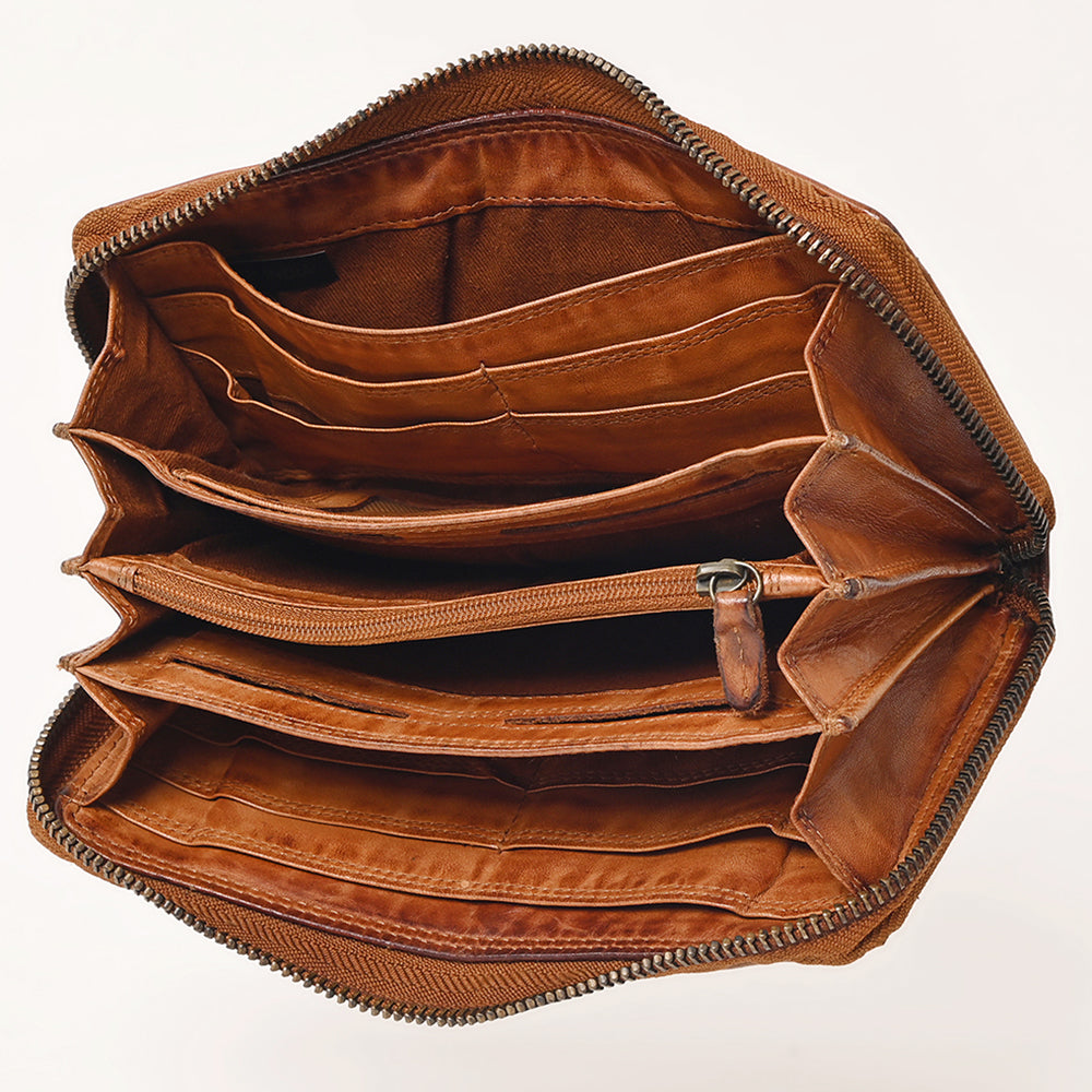 Spaghetti Western Wallet Vintage Handmade Drum Dyed Genuine European Cowhide Leather
