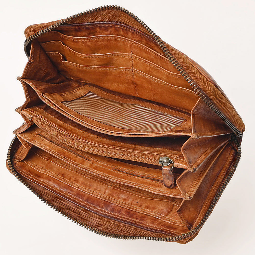 Spaghetti Western Wallet Vintage Handmade Drum Dyed Genuine European Cowhide Leather
