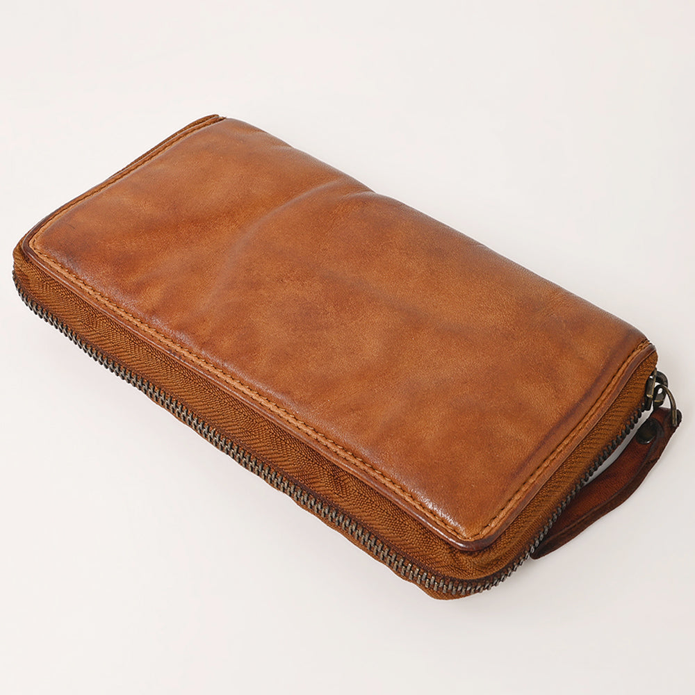 Spaghetti Western Wallet Vintage Handmade Drum Dyed Genuine European Cowhide Leather