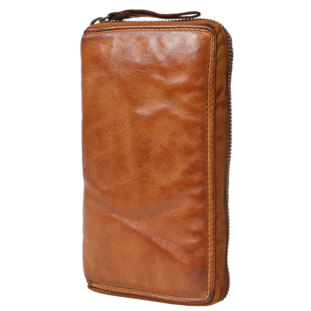 Spaghetti Western Wallet Vintage Handmade Drum Dyed Genuine European Cowhide Leather
