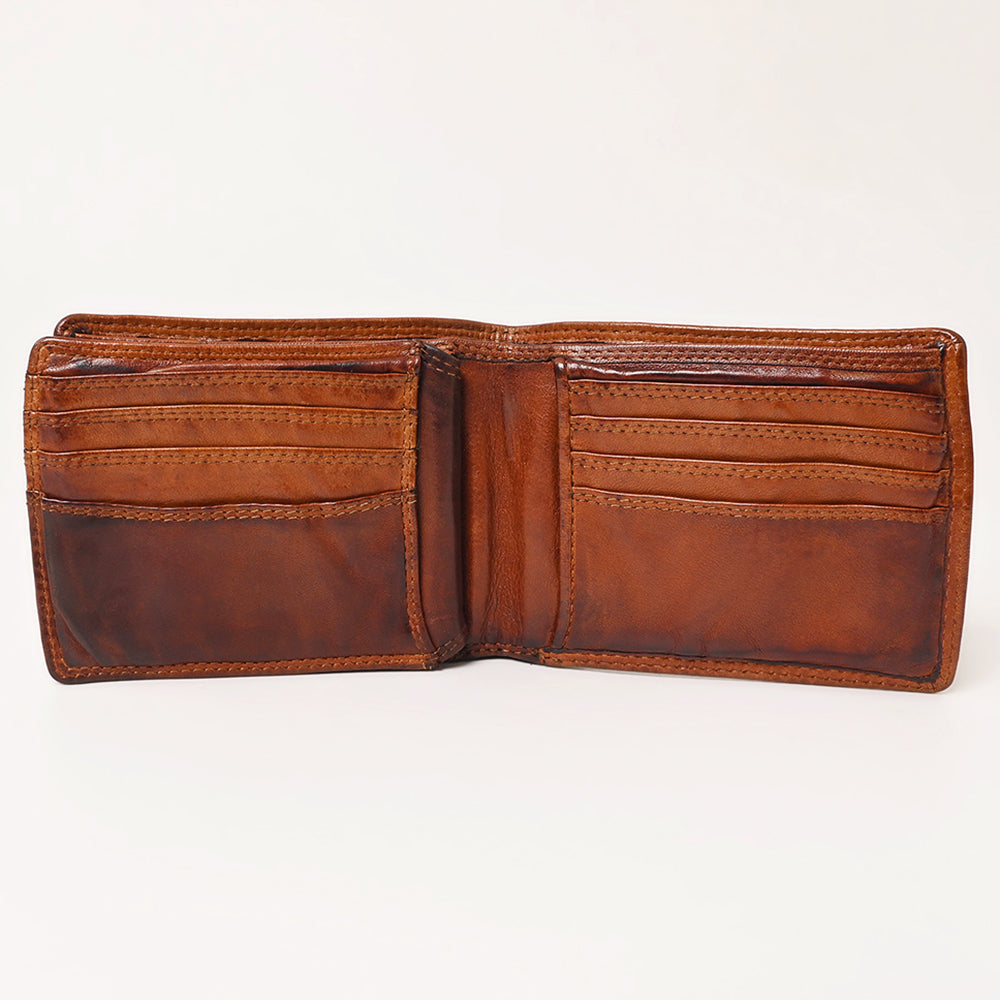 Spaghetti Western Wallet Vintage Handmade Drum Dyed Genuine European Cowhide Leather