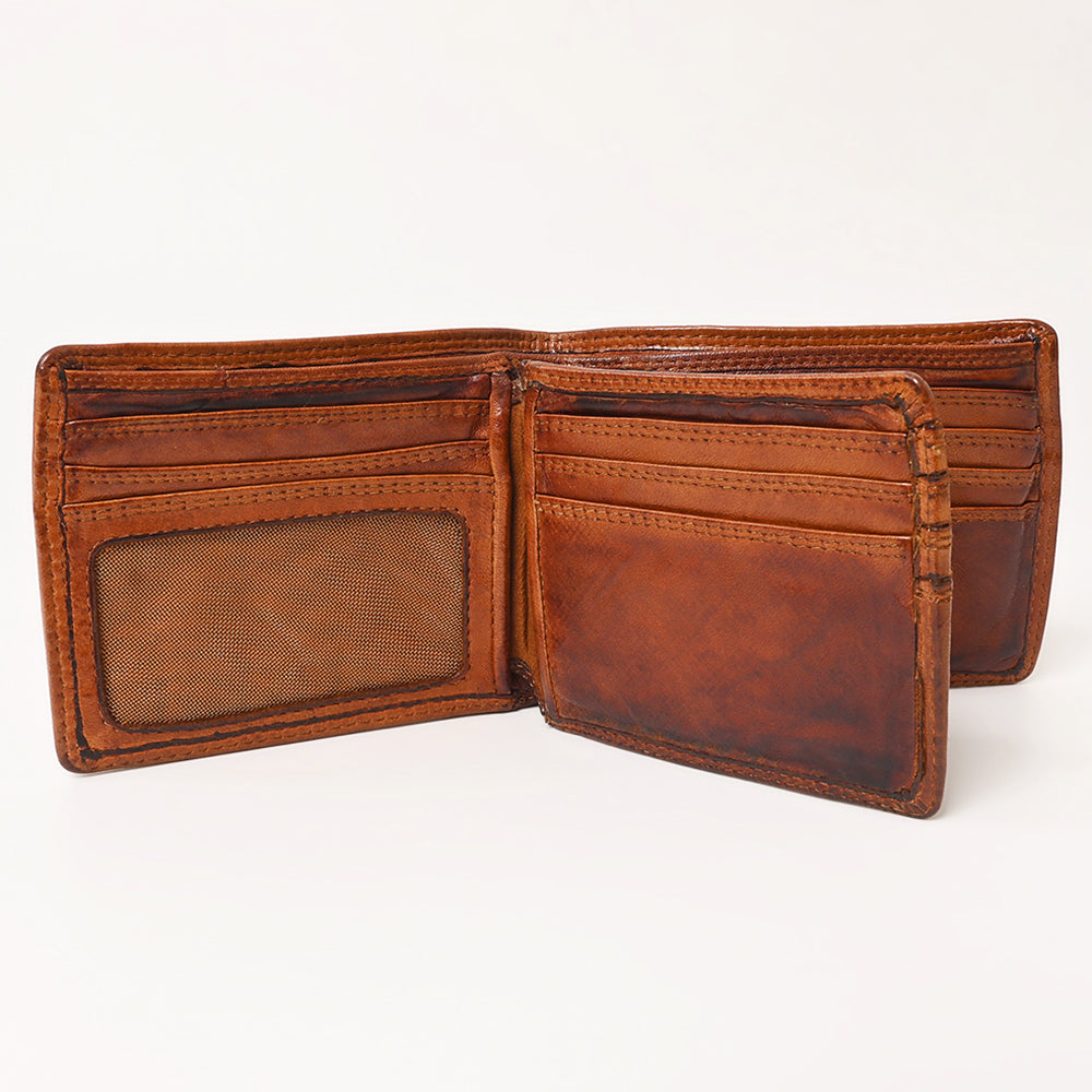 Spaghetti Western Wallet Vintage Handmade Drum Dyed Genuine European Cowhide Leather