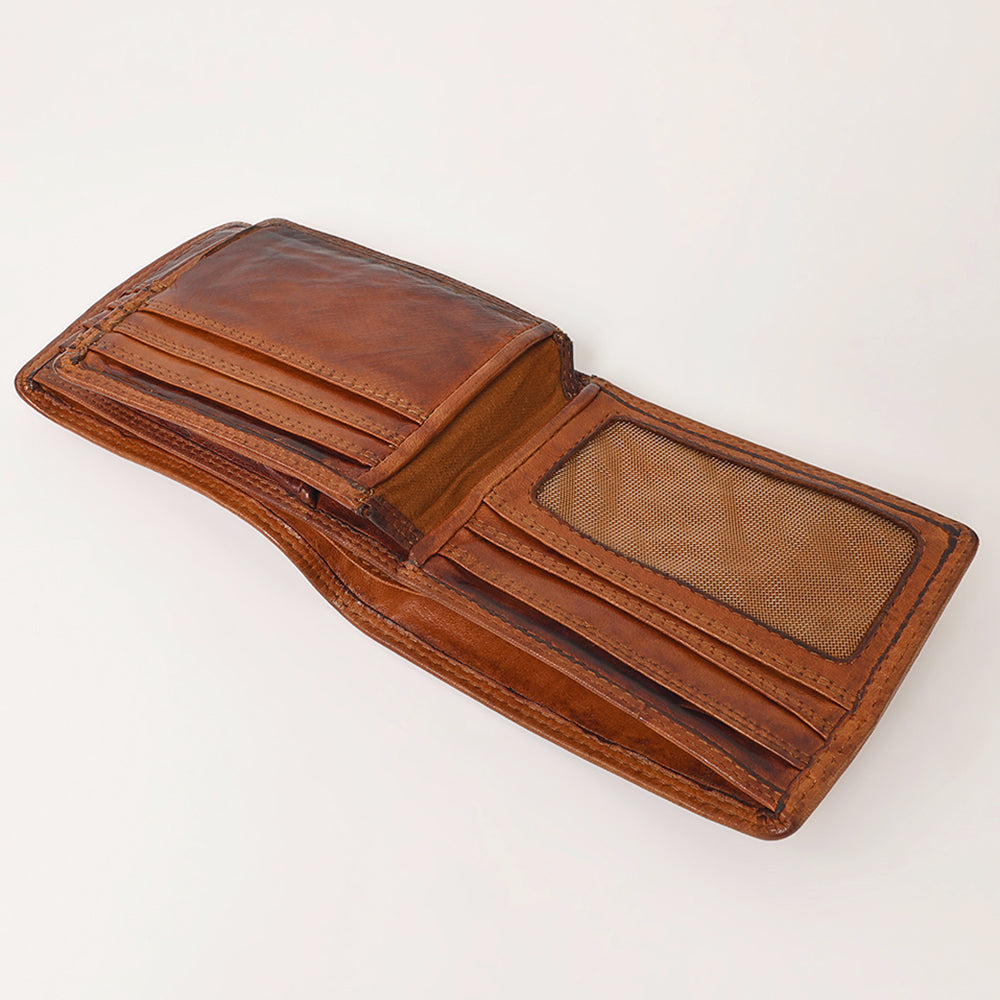 Spaghetti Western Wallet Vintage Handmade Drum Dyed Genuine European Cowhide Leather