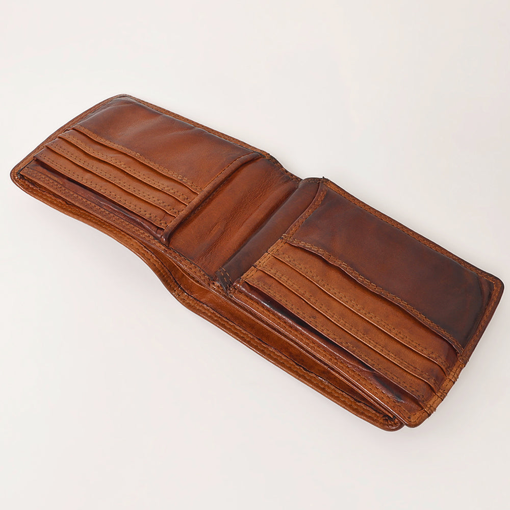 Spaghetti Western Wallet Vintage Handmade Drum Dyed Genuine European Cowhide Leather
