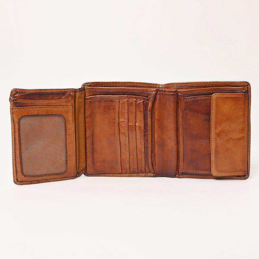 Spaghetti Western Wallet Vintage Handmade Drum Dyed Genuine European Cowhide Leather