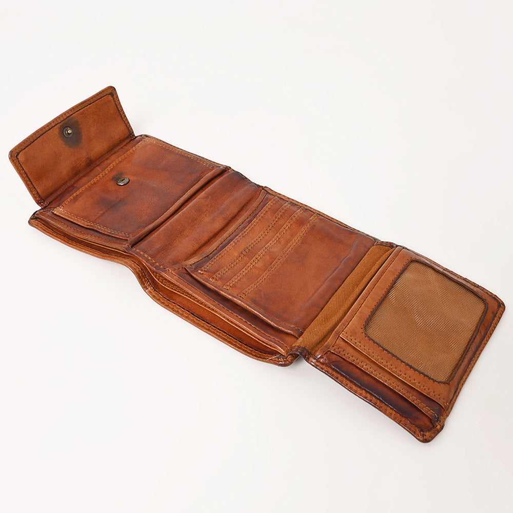 Spaghetti Western Wallet Vintage Handmade Drum Dyed Genuine European Cowhide Leather