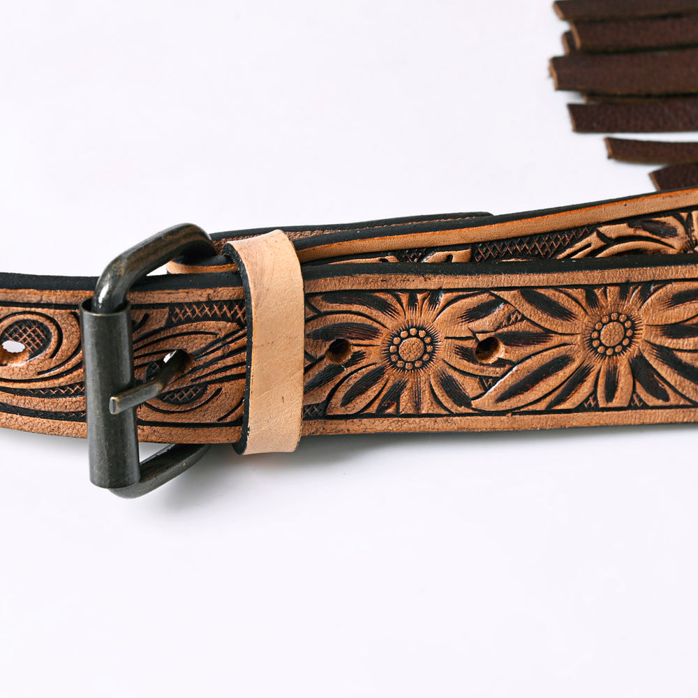American Darling Briefcase Hand Tooled Saddle Blanket Genuine Leather