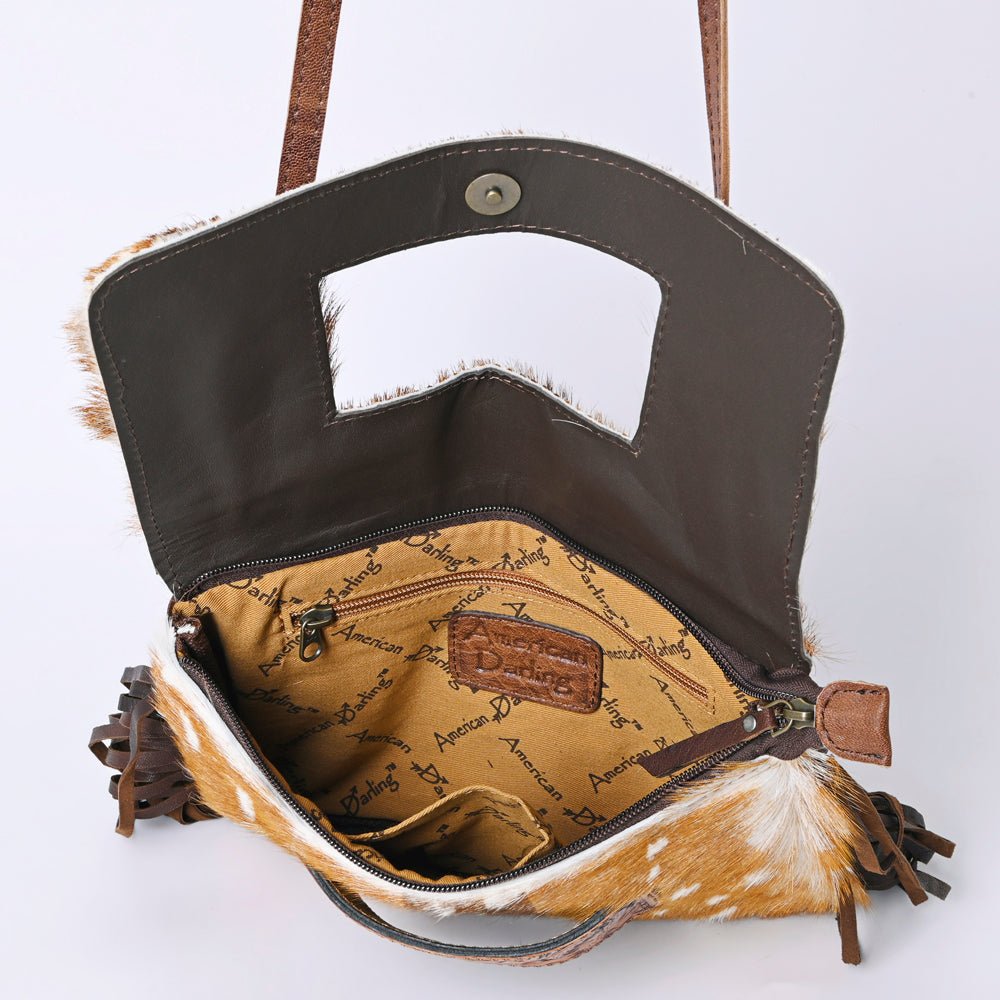 American Darling Hand Tooled Hair-On Genuine Leather