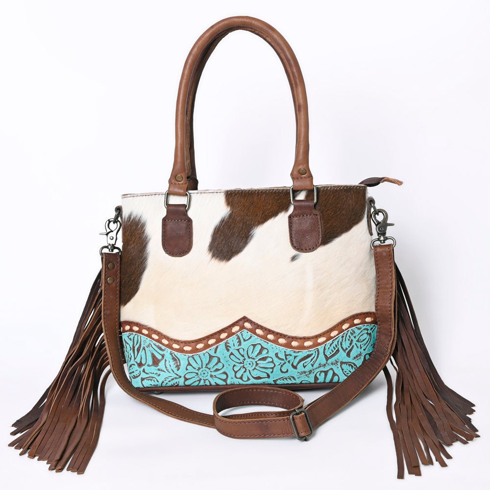 OHLAY Embossed Hair-On Leather Tote