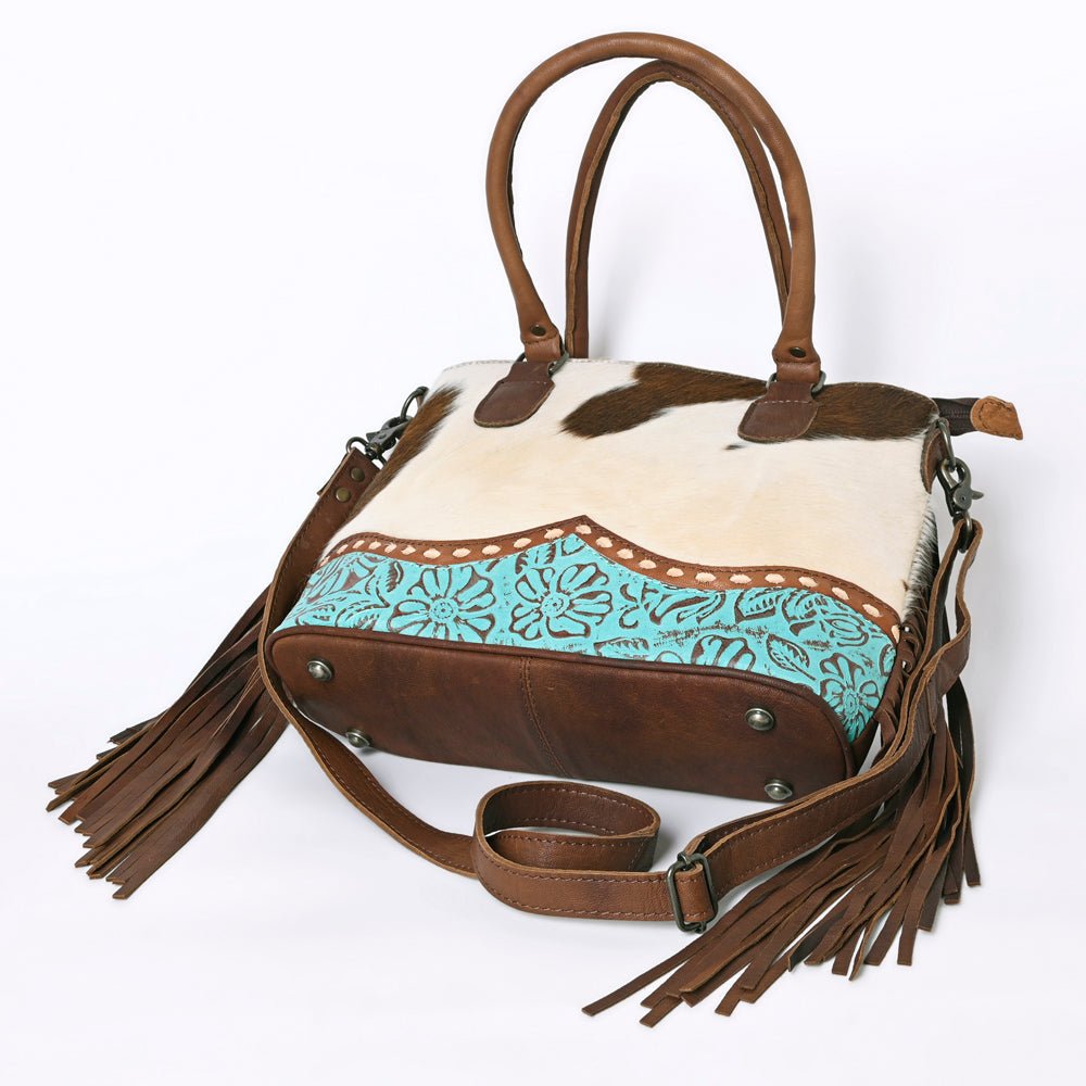 OHLAY Embossed Hair-On Leather Tote
