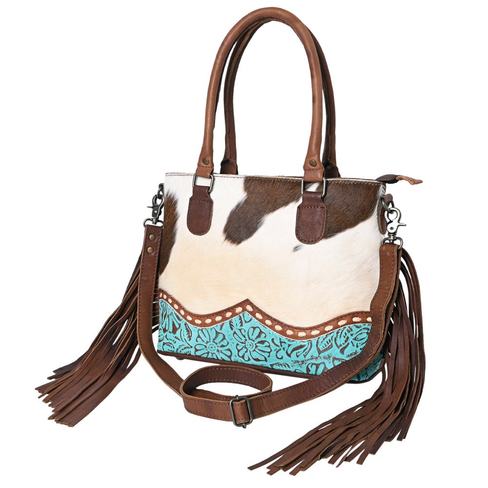OHLAY Embossed Hair-On Leather Tote