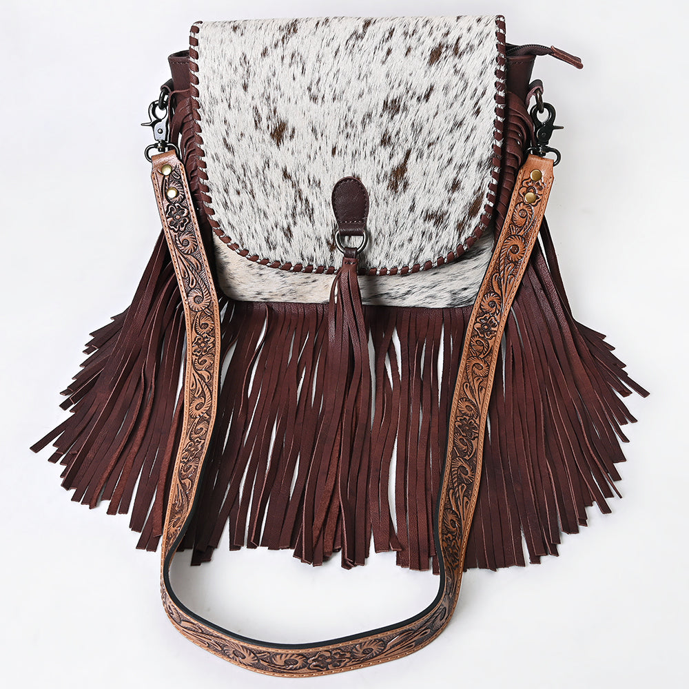 OHLAY Messenger Hair-On Genuine Leather Women Bag Western Handbag Purse | Womens Handbags Belt for Summer