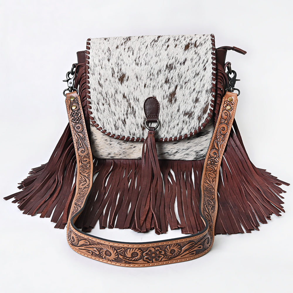 OHLAY Messenger Hair-On Genuine Leather Women Bag Western Handbag Purse | Womens Handbags Belt for Summer