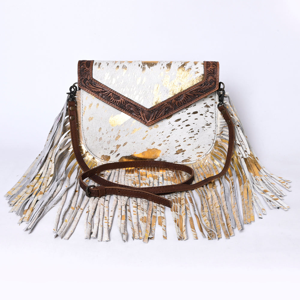Ohlay Envelope Hand Tooled Hair-on Genuine Leather