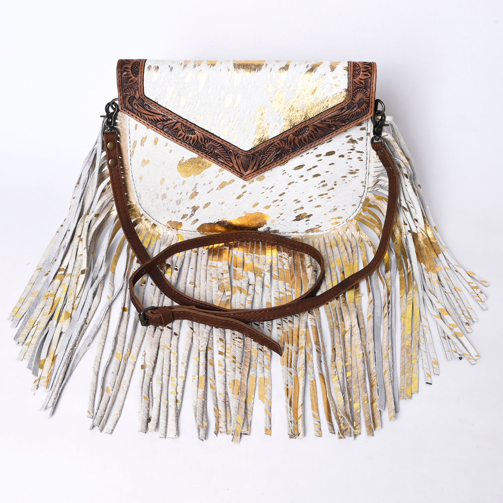 Ohlay Envelope Hand Tooled Hair-on Genuine Leather