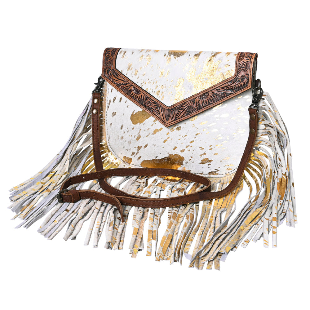 Ohlay Envelope Hand Tooled Hair-on Genuine Leather