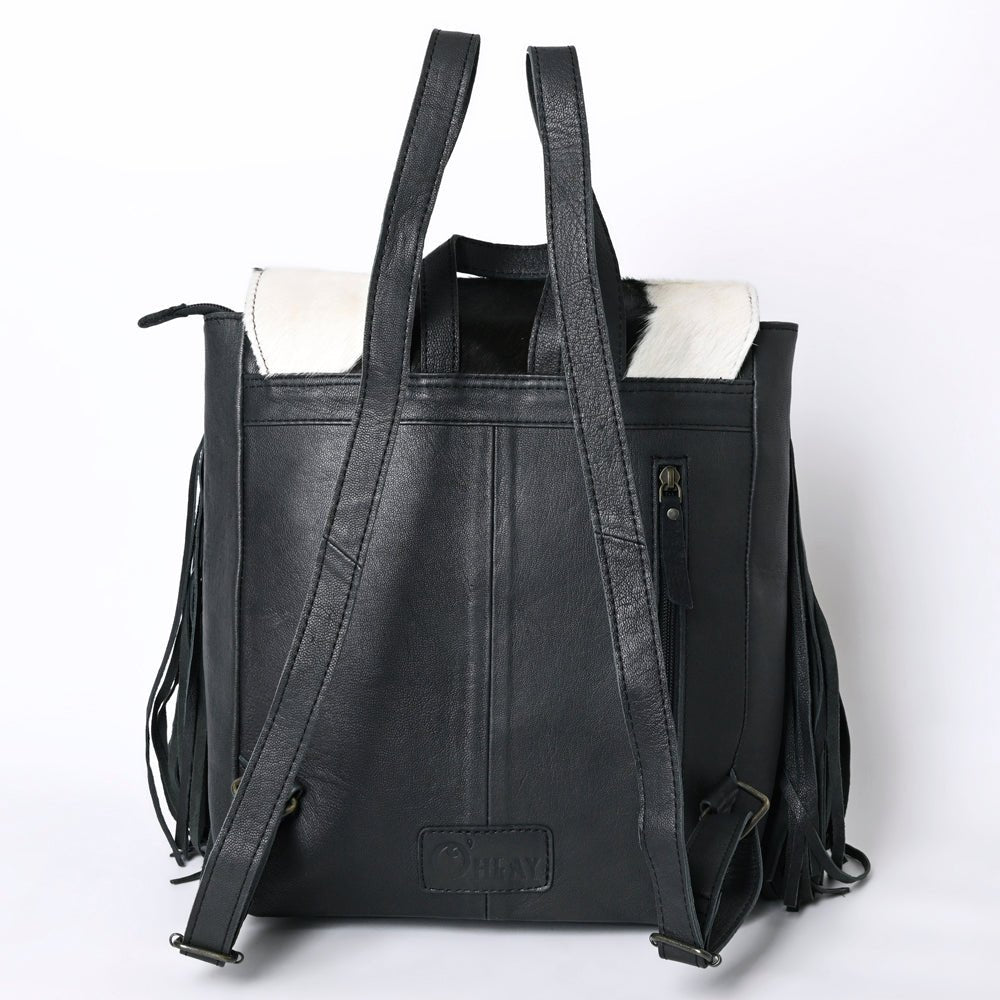 Ohlay Backpack Hand Tooled Hair-On Genuine Leather