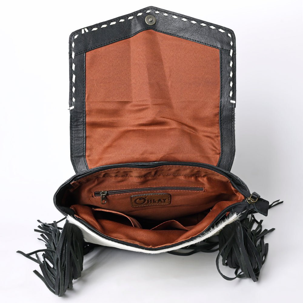 Ohlay Backpack Hand Tooled Hair-On Genuine Leather