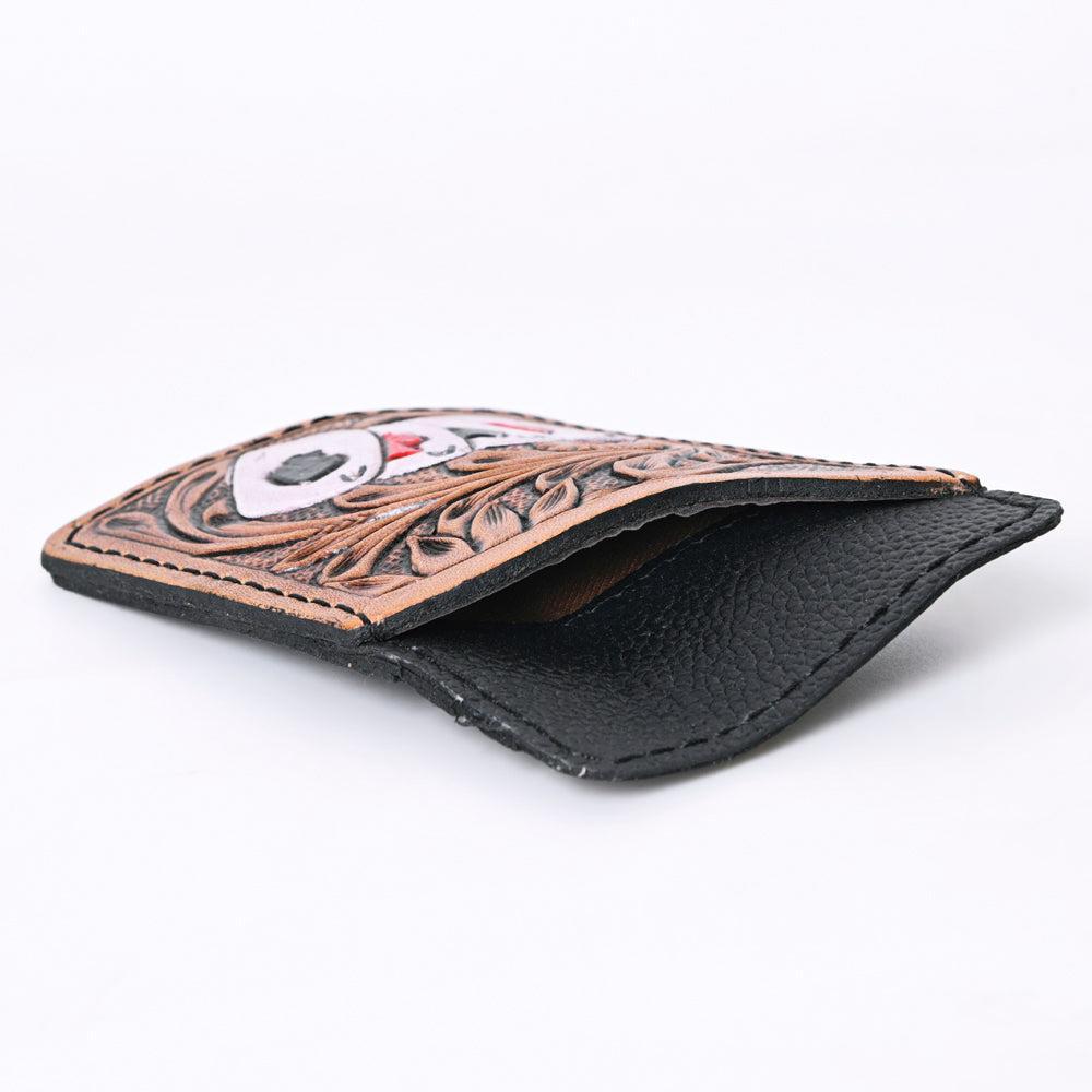 OHLAY Hand-Tooled Genuine Leather Card Holder