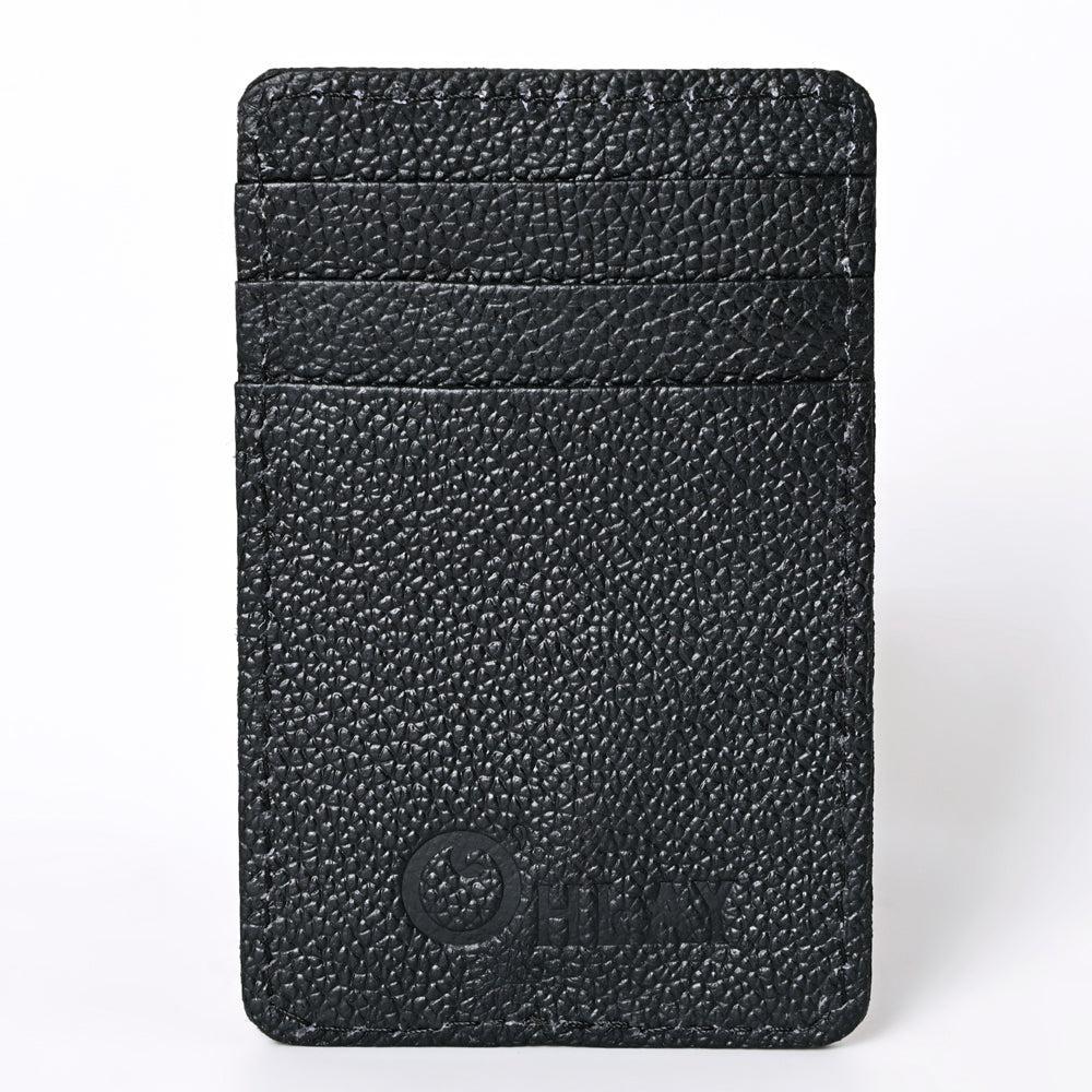 OHLAY Hand-Tooled Genuine Leather Card Holder