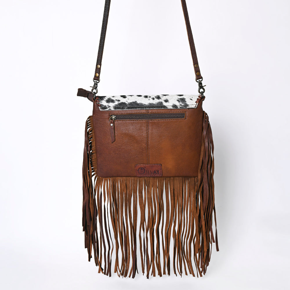 Ohlay Envelope Embossed Hair-on Genuine Leather