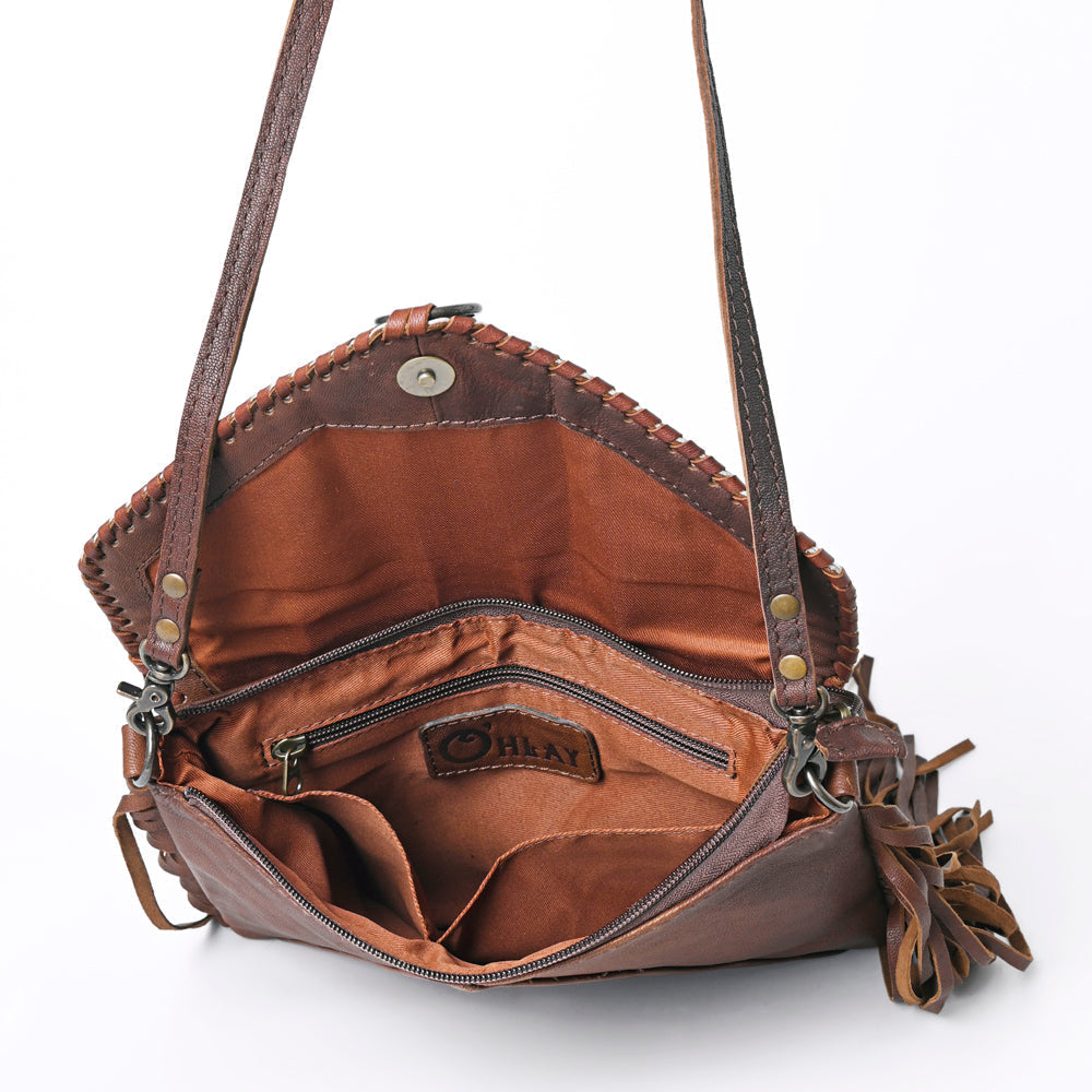 Ohlay Envelope Embossed Hair-on Genuine Leather