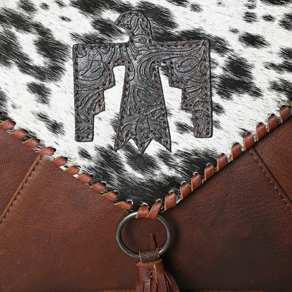 Ohlay Envelope Embossed Hair-on Genuine Leather