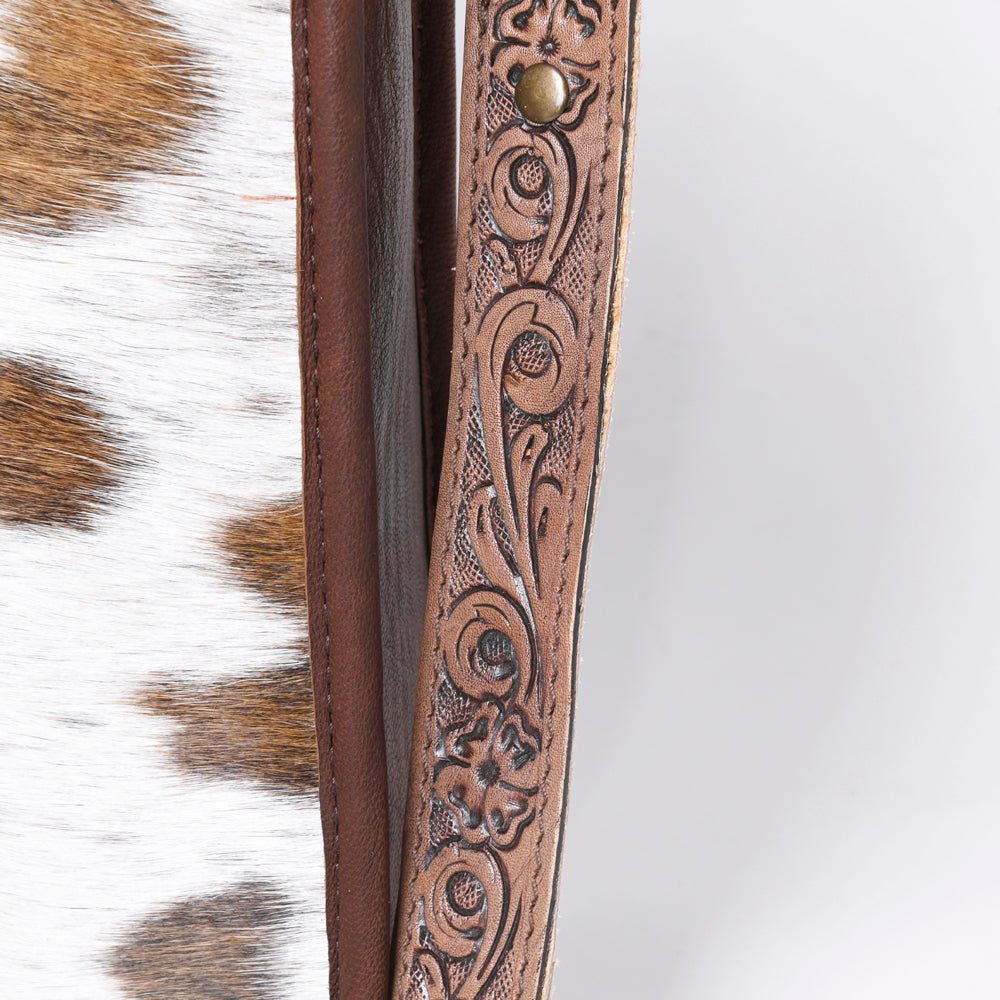 Ohlay Tote Hand Tooled Hair-on Genuine Leather